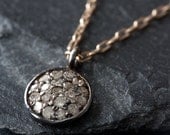 Pavé Diamond Disc Necklace