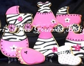 Zebra and Pink Baby Shower Cookies - 12 Cookies Il_170x135
