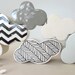 Porcelain Off White Raining Cloud Wall Hanging Sculpture, Small