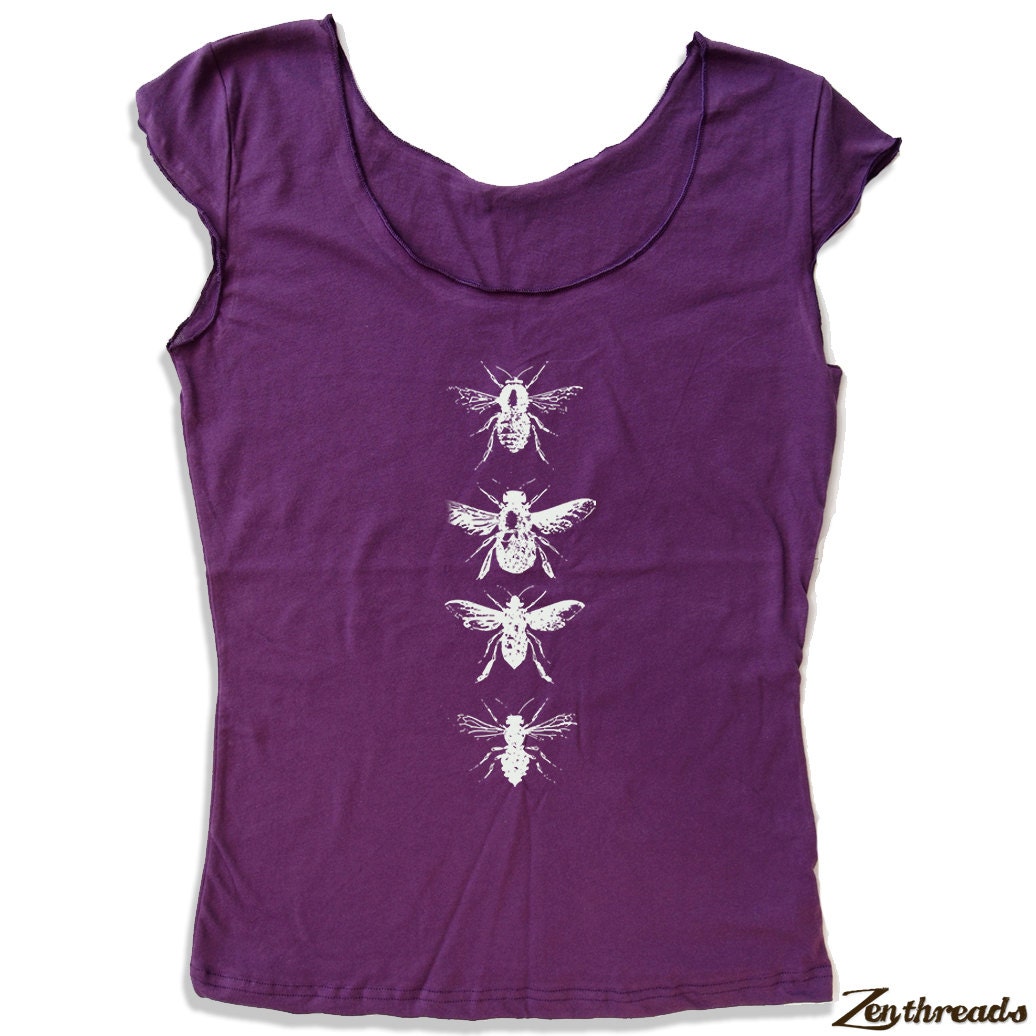Womens BEES Scoop Neck Tee - american apparel T Shirt S M L XL (4 Color Options)