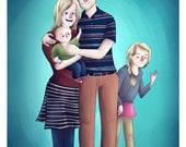 Custom Family  Illustration -  Complex Cartoon Portrait