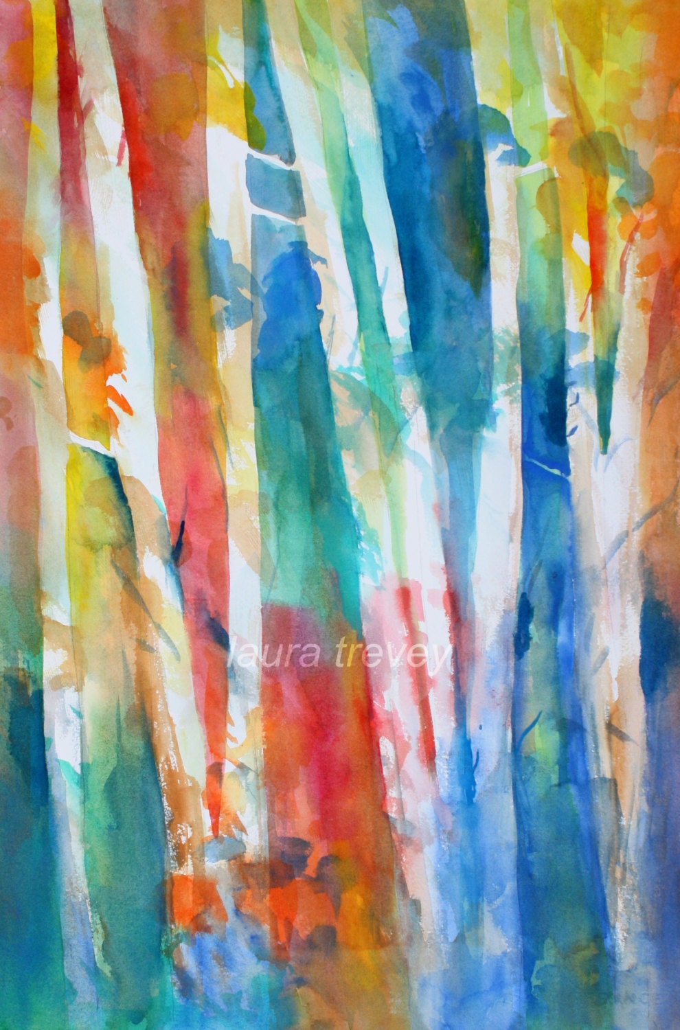 Giclee on Canvas, Birch Trees