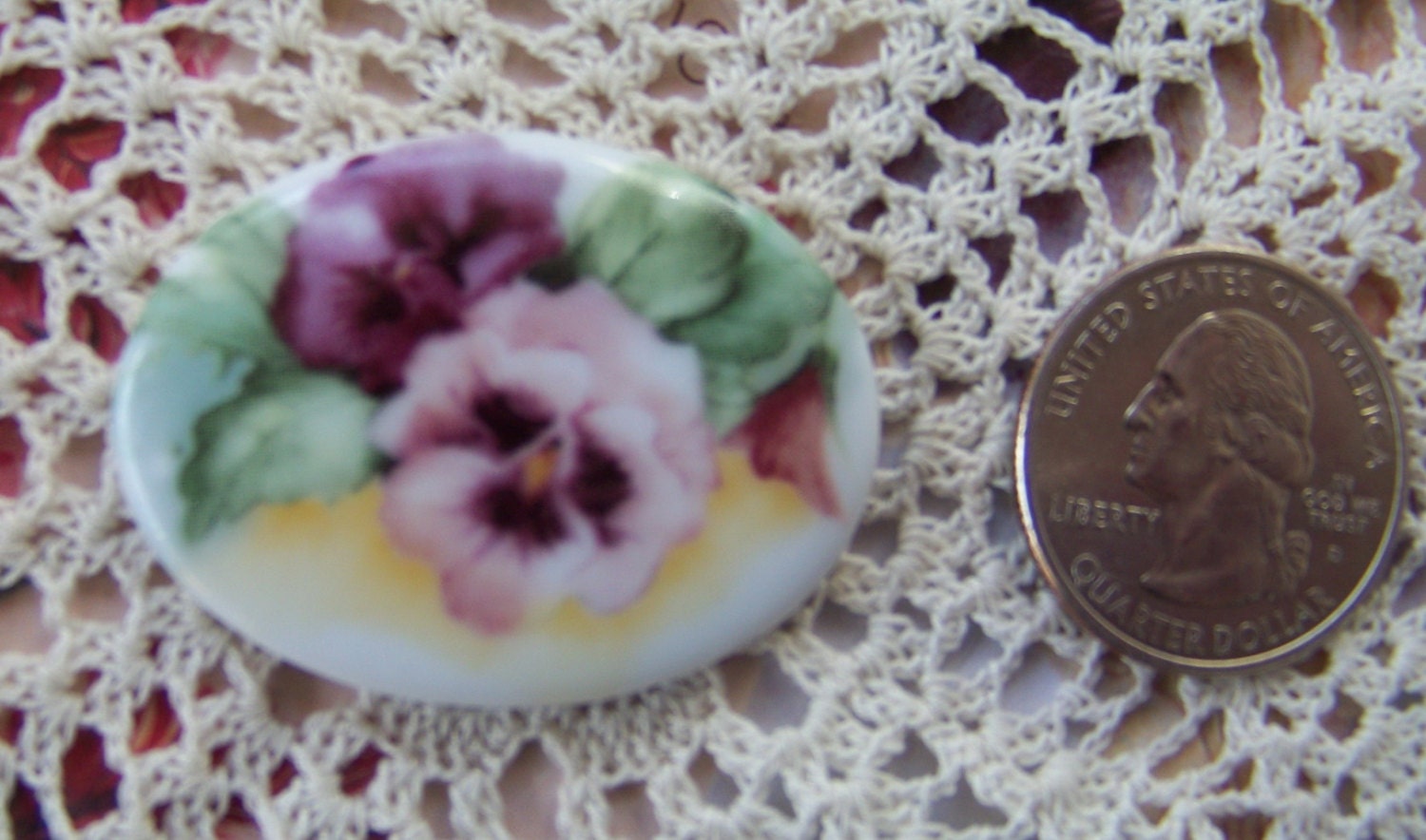 Cameo 40x30 Beautiful Pansy Mix 40x30 Porcelain Fired Decal ECS