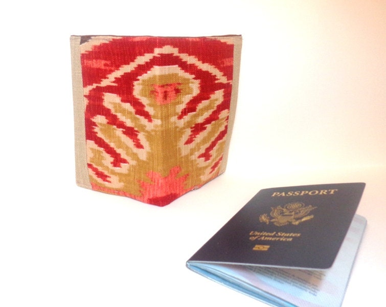 Fabric Passport Cover  - Ikat Print
