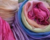 MEDIUM canopy play-silk in a soft spring hued rainbow of colors - a stunning toy for your little one