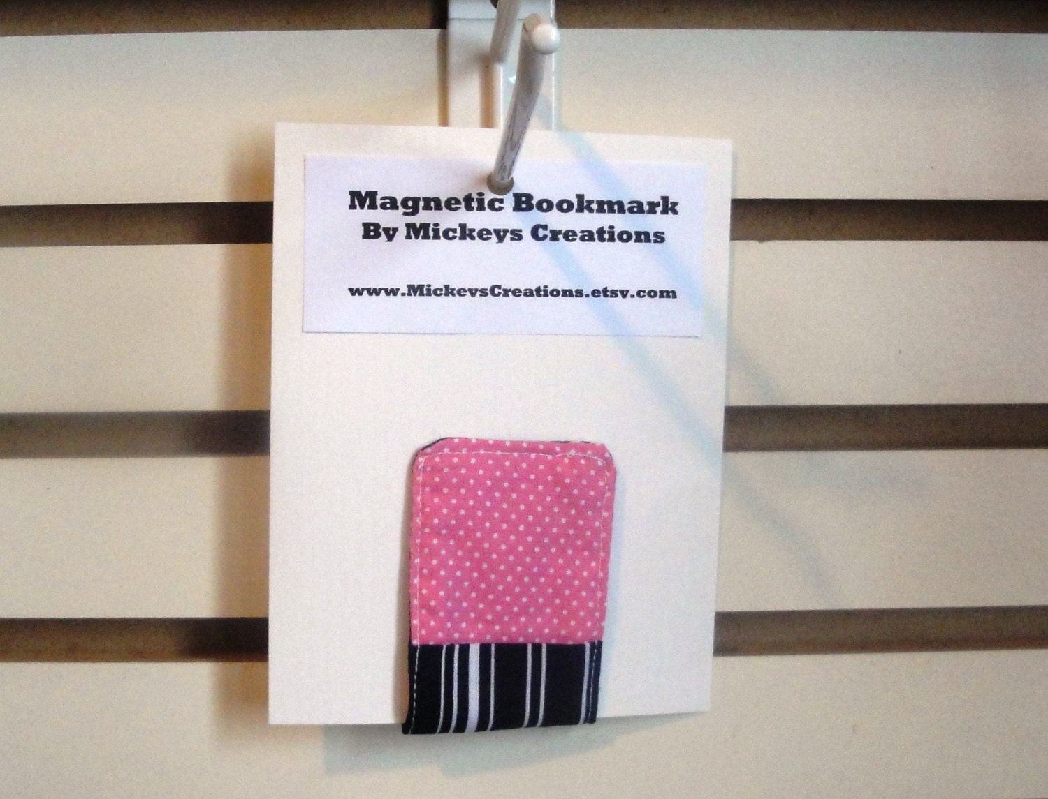 Patchwork Bookmark - Magnetic Bookmark - Fabric Bookmark