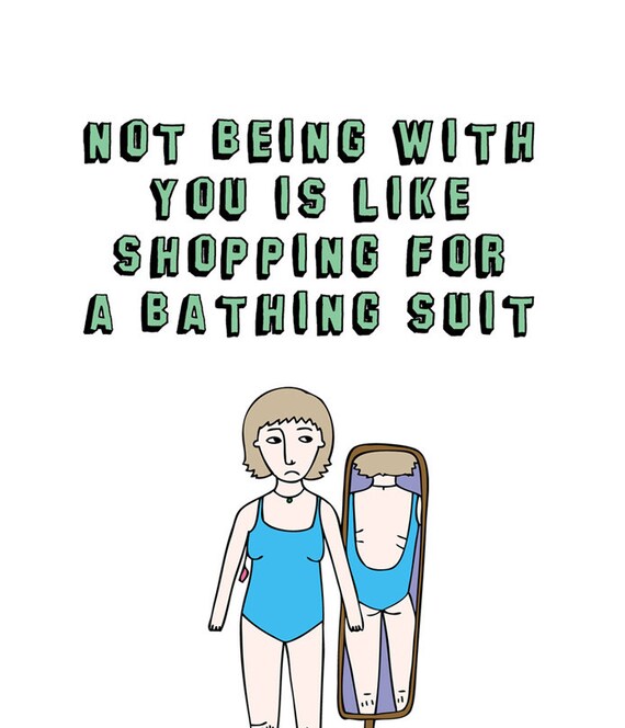 Lover Card - Not Being With You Is Like Shopping For A Bathing Costume