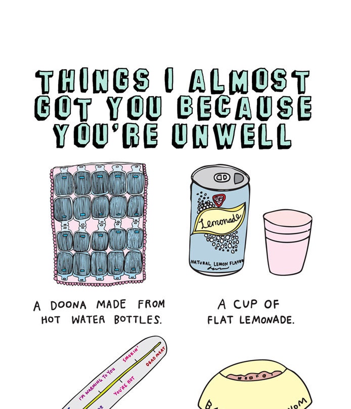 Get Well Card - Things I Almost Got You Because You're Unwell