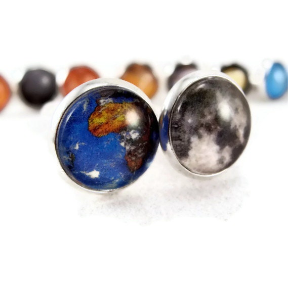 Science Men Planet Custom Solar System Cufflinks