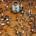 Paris Photography - Antique Keys in Paris, France - Fine Art 8x10 Photograph- Paris home decor - honey brown