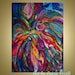 ORIGINAL Large Modern Floral Contemporary Abstract Exotic Flower Foliage XLarge Oil Painting SUMMER PETALS 40x30