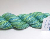 Sock Garden - Hand Dyed Yarn - Variegated in Blues and light Greens