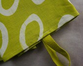 Hemp Linen Tea Towel Dragon Eyes in Saxifrage