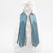 Leather Earrings - Slim Chevron Fringe - Laser Cut (Sky Blue)