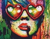 Modern Cross Stitch Kit By Carissa Rose 'Electric Wasteland'