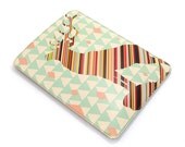 Leather iPad mini sleeve case - Stripy stag with Diamonds