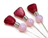 Counting Pins, Needlepoint Marking Pins, Raspberry Ice, Pink, Needlework Tool, DIY Crafts, TJBdesigns