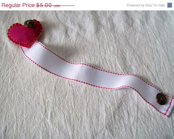 MEMORIAL DAY SALE Bookmark,  Ribbon Bookmark, Felt Bookmark, Heart Bookmark