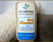 Bee Beautiful Face All Natural Organic Wildflower Honey Sugar Face Scrub - 6 oz No Parabens or Sulfates