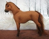 OOAK wool felt fabric model horse 'Medals'