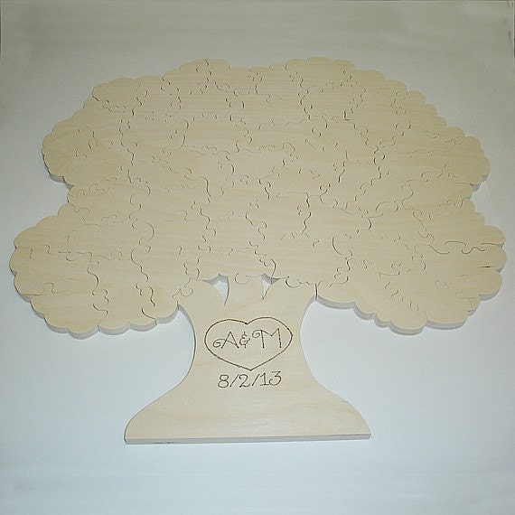 Tree Wedding Guest Book Puzzle - Unfinished - 50 Piece