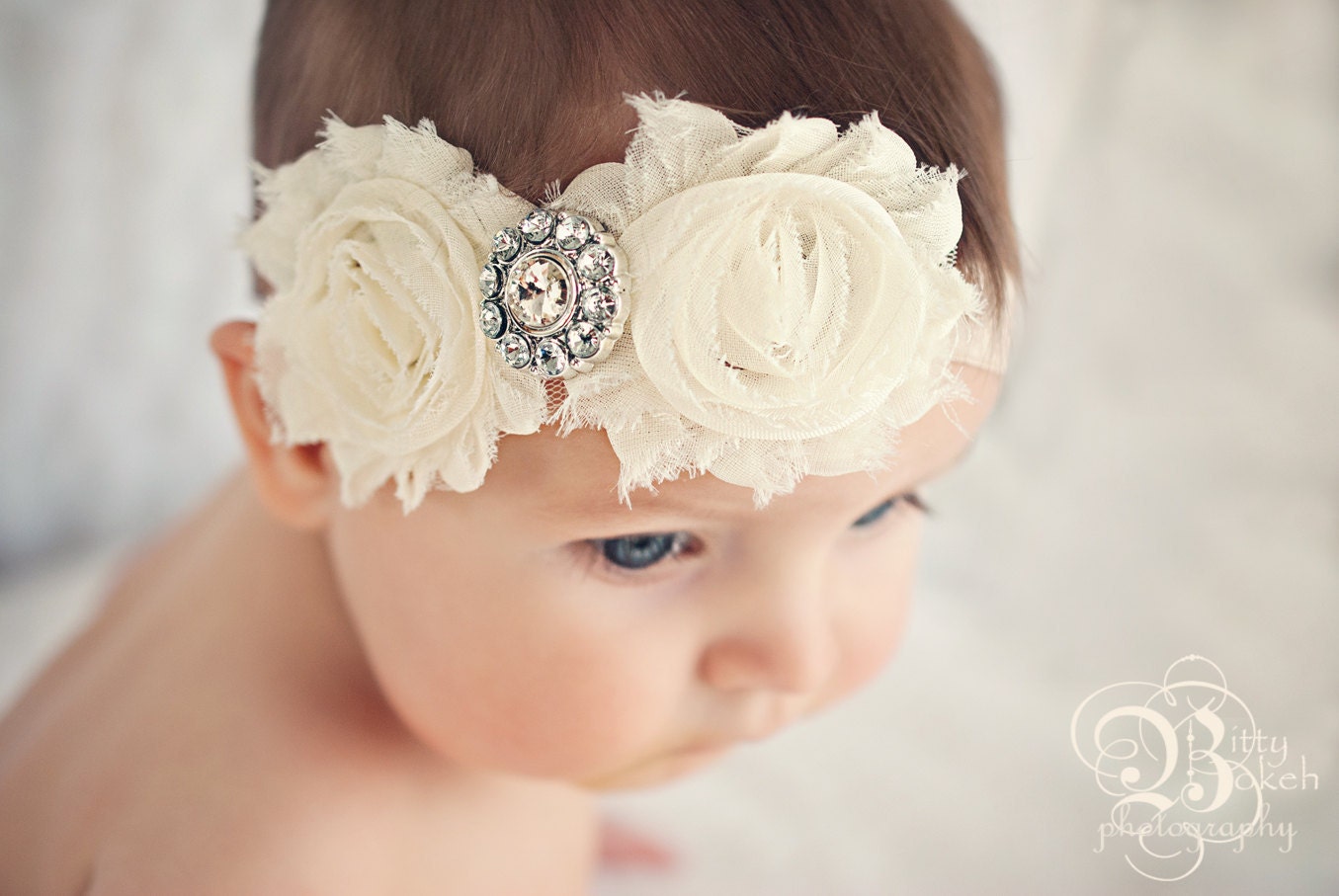 Baby Headband..ReadY to Ship.ON SALE..Shabby Chic Collection...YOur Choice of Headband....Newborn Collection...Headband Collection