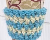 Summer Sale 20% off w/ code Summer Light Blue & Yellow, Grey-Brown, or Dark Blue Coffee Sleeve  Fit Around Your Wrist