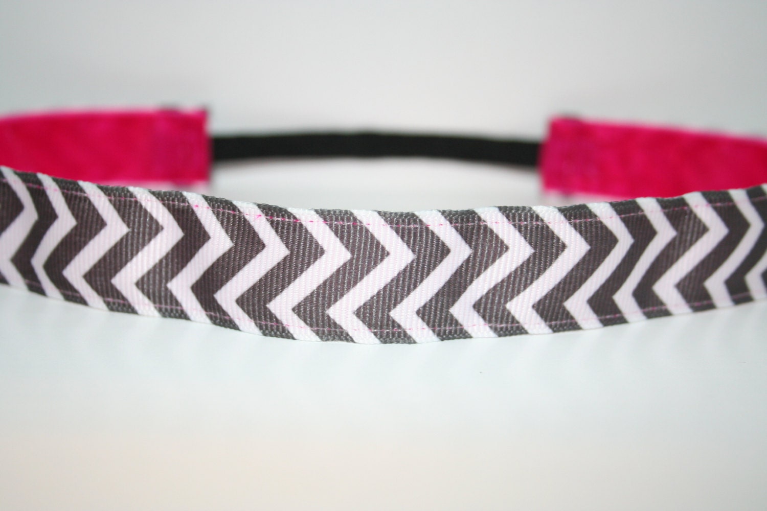 Gray Chevron No Slip Headband