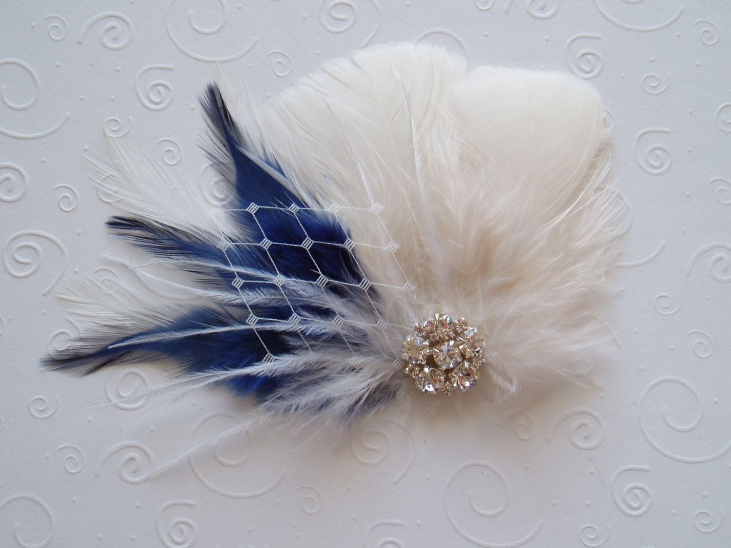 Wedding Hair Accessories Hair Piece hairpiece Ivory Feather Fascinator Bridal Hair Clip fall bride comb accessory hairpiece bridesmaid