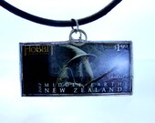 The Hobbit Inspired Gandalf Glass Postage Stamp Pendant Ornament Wizard Lord of the Rings Easter Birthday Mothers Fathers Day St Patricks