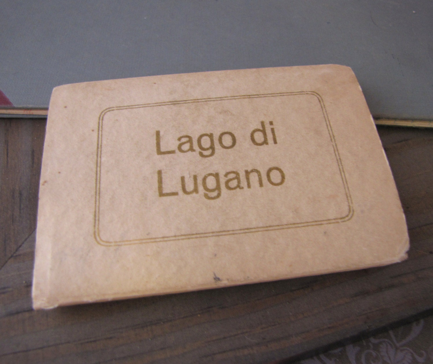 Vintage Pack of Lago Di Lugano Switzerland  Black and White Souvenir Photographs Mini Postcards x 15 Unused Folder
