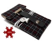 iPhone 3 or 4 sleeve - black, red and gray