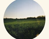 Go Instead - Tina Crespo Photography - landscape, circle print, quote, typography, field, summer, sunset