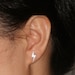 sterling silver Lightning ear studs handmade in the UK