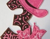 Iron On Applique - Cowgirl Birthday Number
