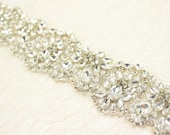 Bridal Belt / Crystal Beaded Wedding Sash / Rhinestone Belt / Wedding Sash (Asteria Sash)