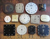 Watch Faces - Featured - Vintage Antique Watch faces -  Assortment Faces - Steampunk - Scrapbooking a9