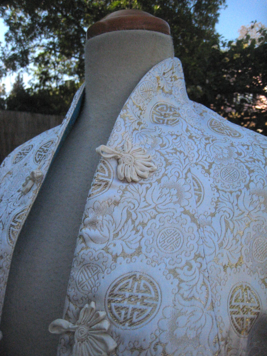 50s RAYON CHINESE Mandarin Collar jackets 1950s Cocktail Party