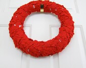 Custom Yarn Wreath - Pick Your Base and Flower Colors
