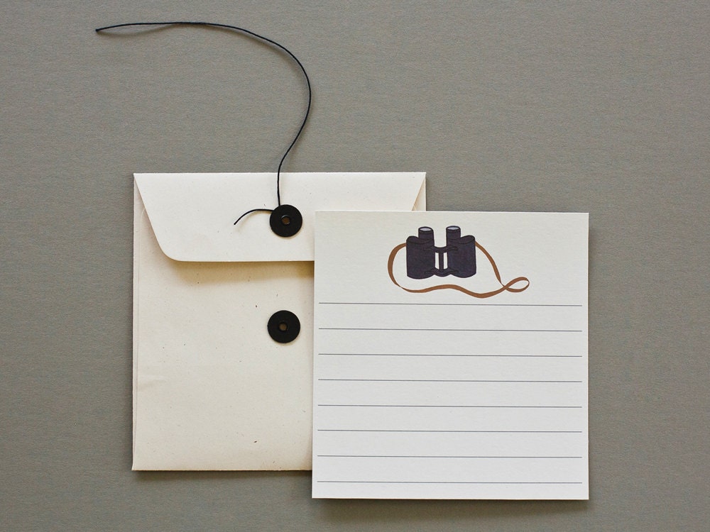 Binoculars Notecard