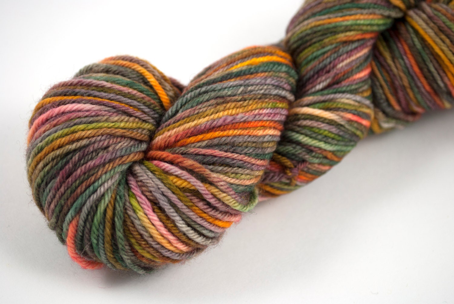 DK Organic Merino "Totoro 2" Yellow, Orange, Pink, Green, Brown, Teal