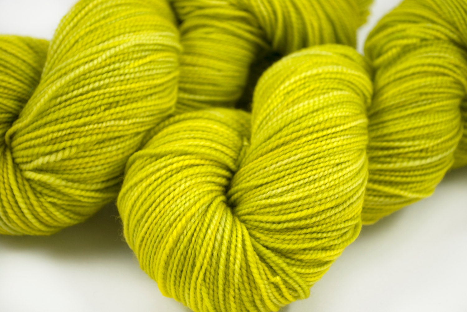 Merino Sock "Margarita on the Rocks" Semi Solid Lime Green