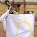 Custom Bouncing Tennis Ball Canvas Tote, Choose Tote Color & Lettering