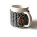 Gray Coffee Mug Cozy, Grey Cup Cozie, MADE TO ORDER