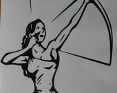 Female Archer Vinyl Decal
