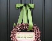 PINK Baby Girl Decor, Baby Shower Gifts, BABY Shower Decor, You Are My Sunshine, Mom to Be Gifts, Shabby Chic Wreath, Pink Berry Wreath