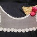 Organdy Crochet Lace Collar Vintage White Victorian Edwardian Style Dress Embellishment Sailor Collar, Costume Sewing Trim or Downtown Abbey