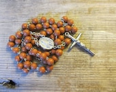 Vintage Rose Petal Rosary Terra De Fatima  With Relic Connector