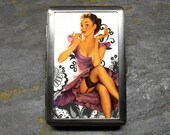 FP146 - Sexy Pinup Girl Decorated ID Cigarette Case Wallet