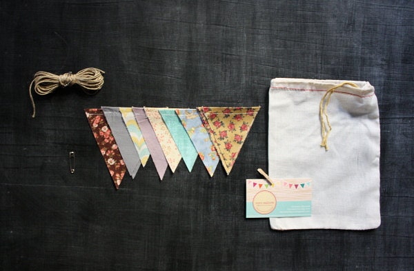 DIY Bunting Kit:  Floral Wedding